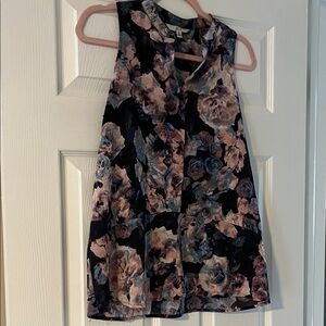 Jack by BB Dakota Floral Sleeveless Top - Black and Pink